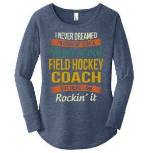 Field Hockey Coach Funny Thank You Funny Gift Appreciation Gift Women's Perfect Tri Tunic Long Sleeve Shirt