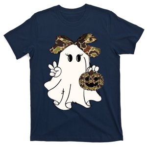 Funny Halloween Camouflage Camo Ghost Hello Hunting Season T-Shirt