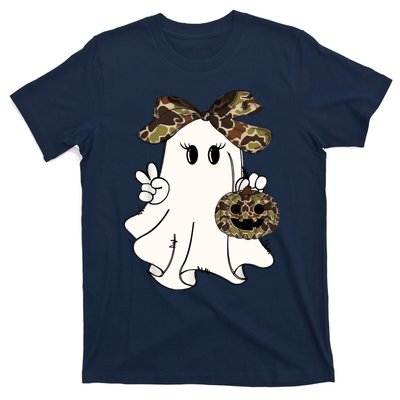 Funny Halloween Camouflage Camo Ghost Hello Hunting Season T-Shirt