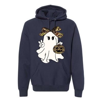 Funny Halloween Camouflage Camo Ghost Hello Hunting Season Premium Hoodie