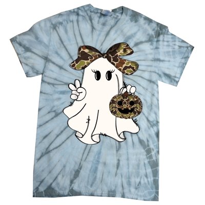 Funny Halloween Camouflage Camo Ghost Hello Hunting Season Tie-Dye T-Shirt