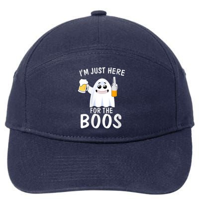 Funny Halloween, Cute Halloween, I'm Just Here For The Boos Costume 7-Panel Snapback Hat