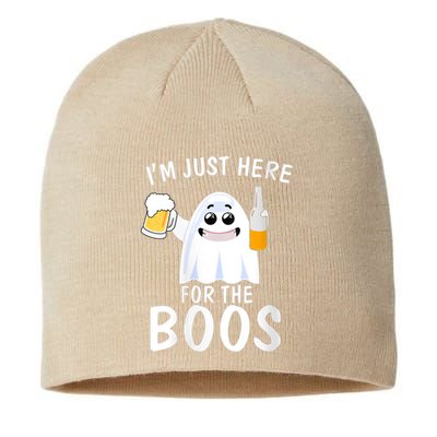 Funny Halloween, Cute Halloween, I'm Just Here For The Boos Costume Sustainable Beanie