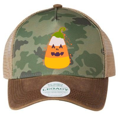 Funny Halloween Candy Corn Pumpkin Legacy Tie Dye Trucker Hat
