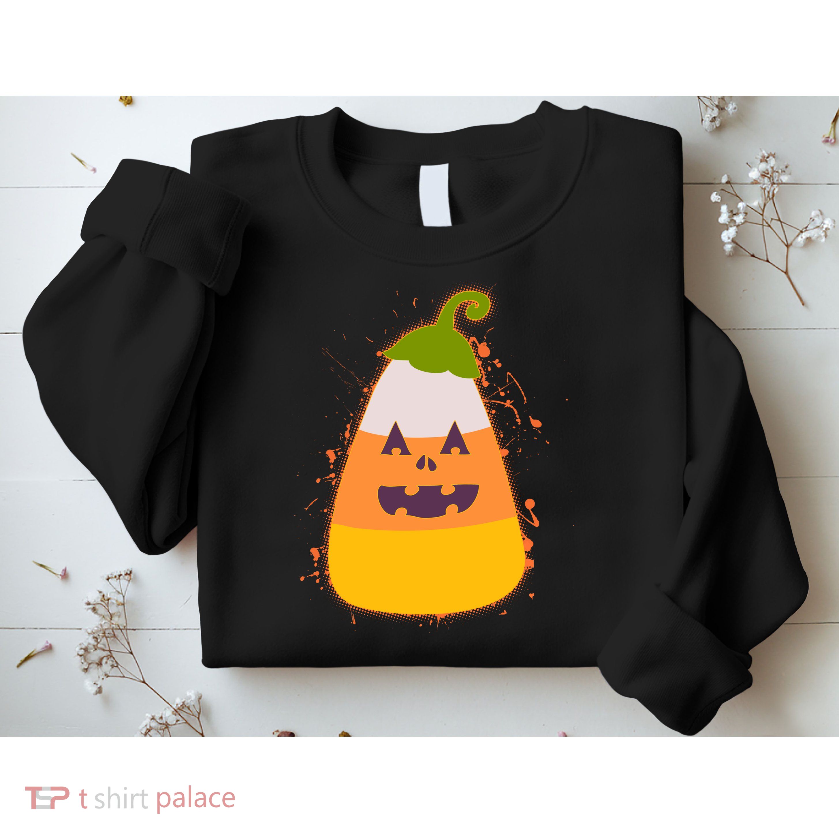 Funny Halloween Candy Corn Pumpkin Sweatshirt