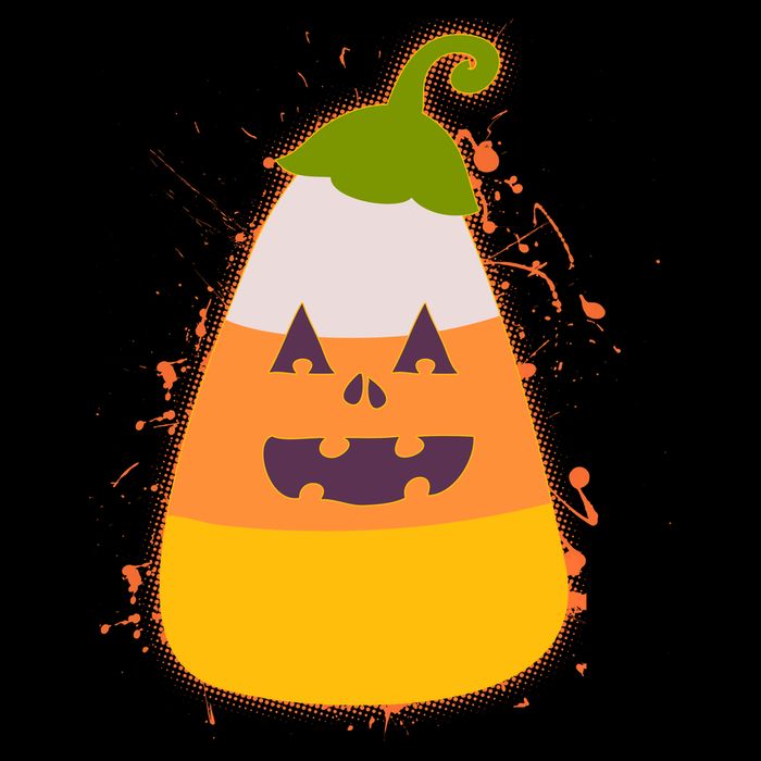 Funny Halloween Candy Corn Pumpkin Polo