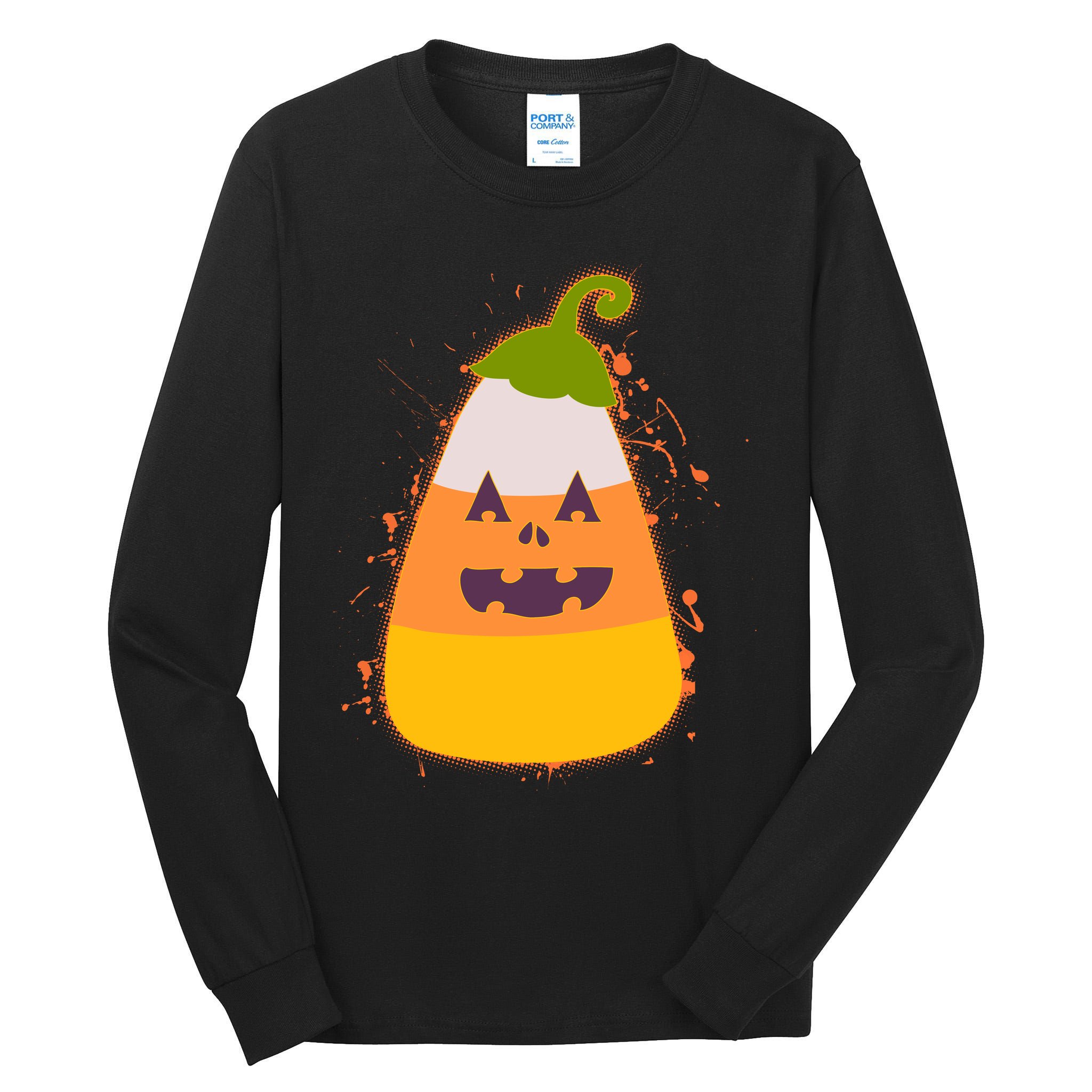 Funny Halloween Candy Corn Pumpkin Tall Long Sleeve T-Shirt