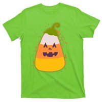 Funny Halloween Candy Corn Pumpkin T-Shirt