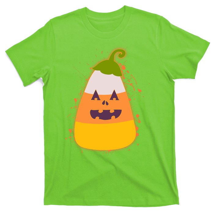 Funny Halloween Candy Corn Pumpkin T-Shirt