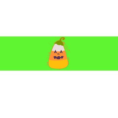 Funny Halloween Candy Corn Pumpkin Bumper Sticker