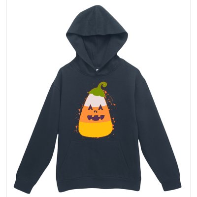 Funny Halloween Candy Corn Pumpkin Urban Pullover Hoodie