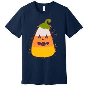 Funny Halloween Candy Corn Pumpkin Premium T-Shirt