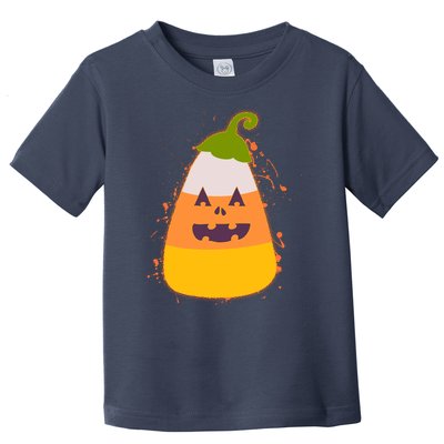 Funny Halloween Candy Corn Pumpkin Toddler T-Shirt