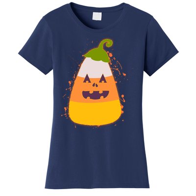 Funny Halloween Candy Corn Pumpkin Women's T-Shirt