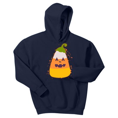 Funny Halloween Candy Corn Pumpkin Kids Hoodie