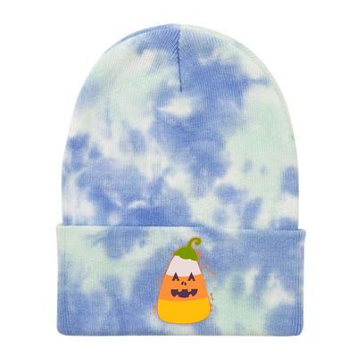 Funny Halloween Candy Corn Pumpkin Tie Dye 12in Knit Beanie