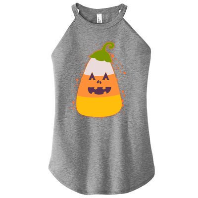 Funny Halloween Candy Corn Pumpkin Women's Perfect Tri Rocker Tank