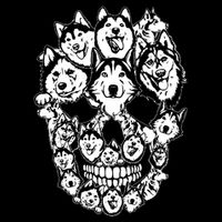 Funny Halloween Costume Skull Siberian Husky Dog Lover 16 in Basic Backpack
