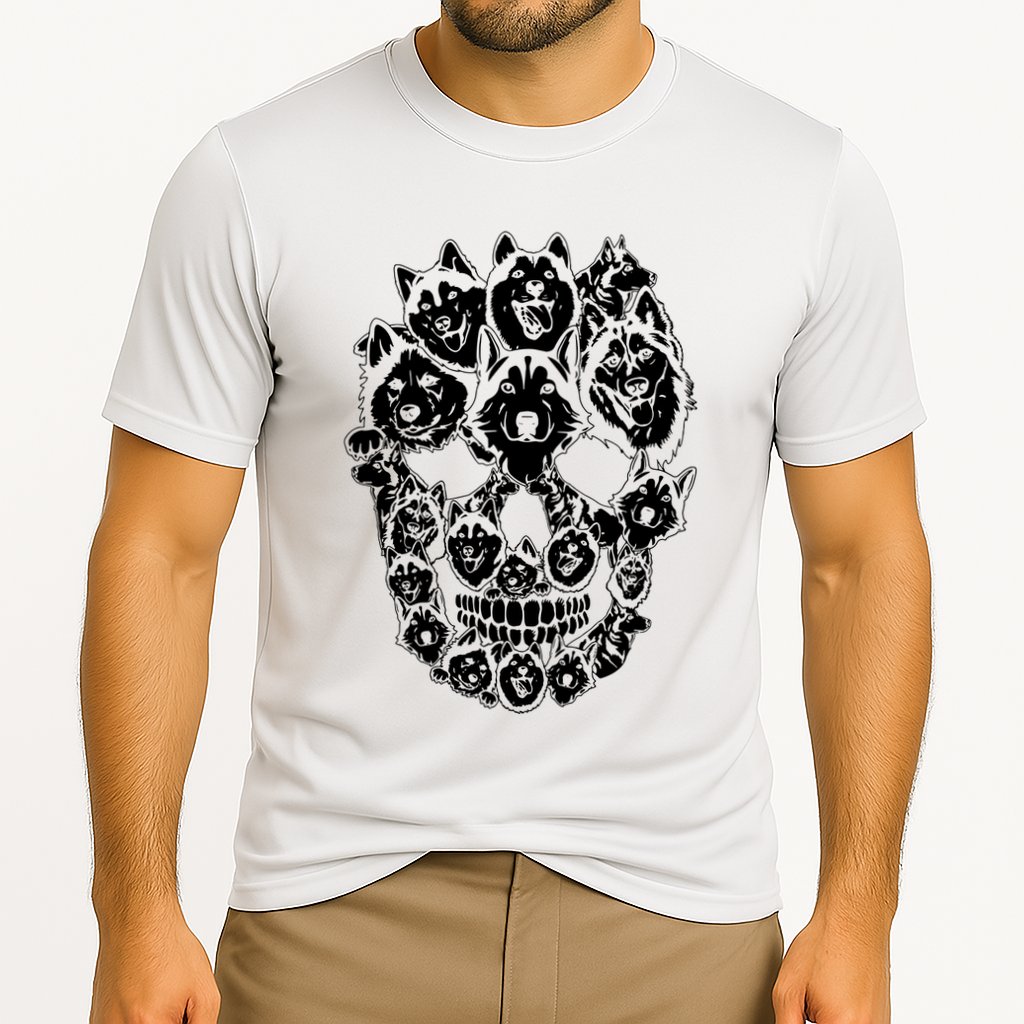 Funny Halloween Costume Skull Siberian Husky Dog Lover Performance Shirt