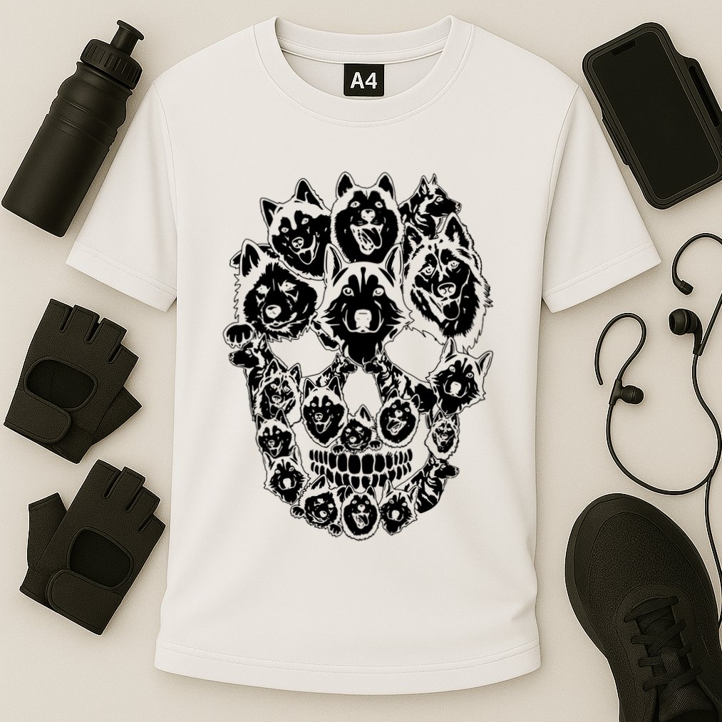 Funny Halloween Costume Skull Siberian Husky Dog Lover Performance Shirt