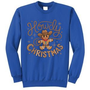 Funny Howdy Christmas Gingerbread Cow Rodeo Western Xmas Cute Gift Sweatshirt