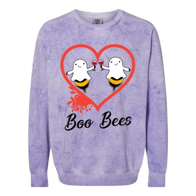 Funny Halloween Cute Gift Boo Bees Gift Colorblast Crewneck Sweatshirt