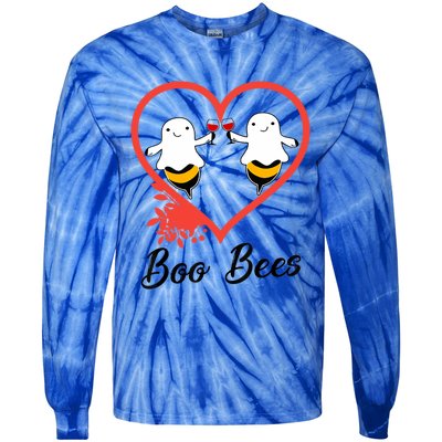 Funny Halloween Cute Gift Boo Bees Gift Tie-Dye Long Sleeve Shirt