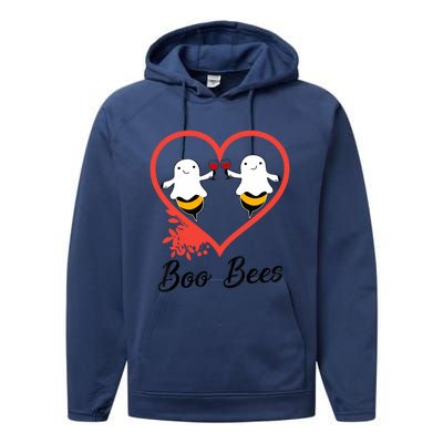 Funny Halloween Cute Gift Boo Bees Gift Performance Fleece Hoodie