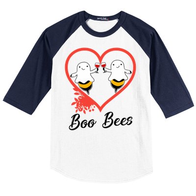 Funny Halloween Cute Gift Boo Bees Gift Baseball Sleeve Shirt