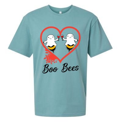 Funny Halloween Cute Gift Boo Bees Gift Sueded Cloud Jersey T-Shirt