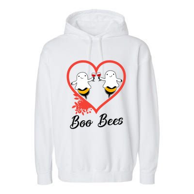 Funny Halloween Cute Gift Boo Bees Gift Garment-Dyed Fleece Hoodie