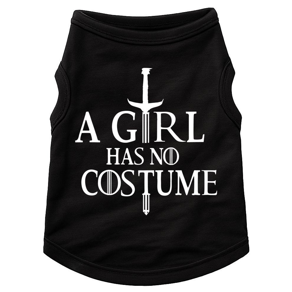 Funny Halloween, Cute Halloween, A Girl Has No Costume Doggie Tank