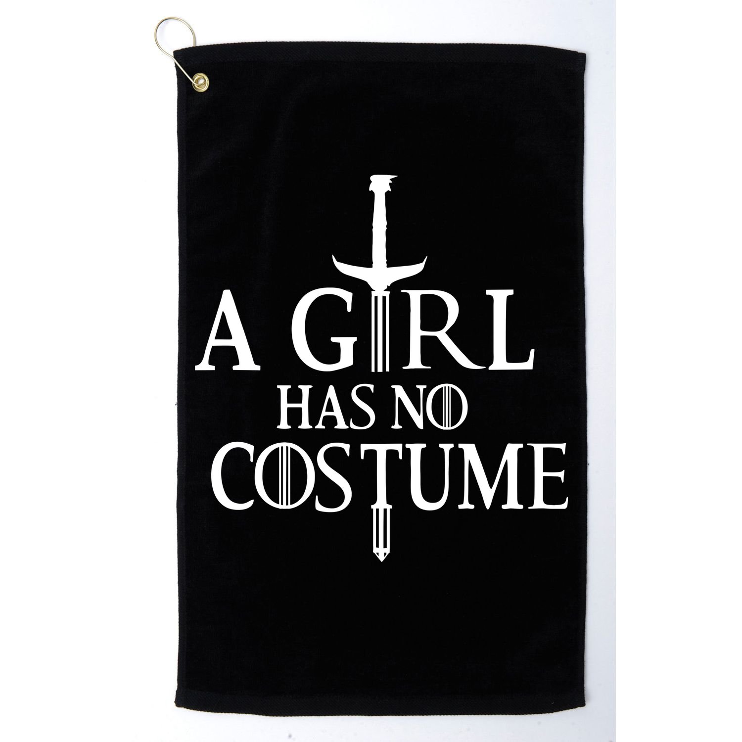 Funny Halloween, Cute Halloween, A Girl Has No Costume Golf Towel