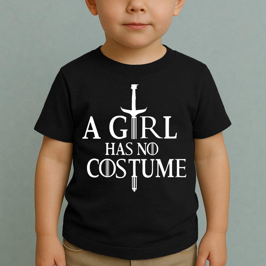 Funny Halloween, Cute Halloween, A Girl Has No Costume Toddler T-Shirt