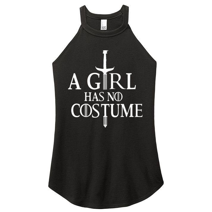 Funny Halloween, Cute Halloween, A Girl Has No Costume Women's Perfect Tri Rocker Tank