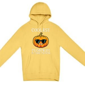 Funny Halloween Coolest Pumpkin In The Patch Gift Premium Pullover Hoodie