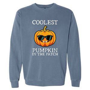 Funny Halloween Coolest Pumpkin In The Patch Gift Garment-Dyed Sweatshirt