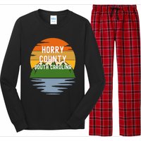 From Horry County South Carolina Vintage Sunset Long Sleeve Pajama Set