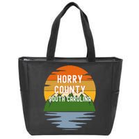 From Horry County South Carolina Vintage Sunset Zip Tote Bag