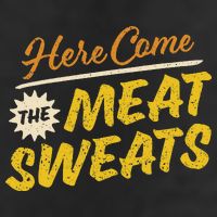 Funny Here Come The Meat Sweats 7 Panel Mesh Trucker Snapback Hat