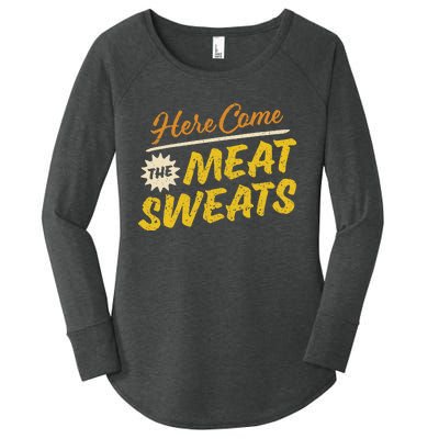 Funny Here Come The Meat Sweats Women's Perfect Tri Tunic Long Sleeve Shirt