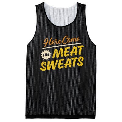 Funny Here Come The Meat Sweats Mesh Reversible Basketball Jersey Tank