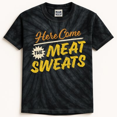 Funny Here Come The Meat Sweats Kids Tie-Dye T-Shirt