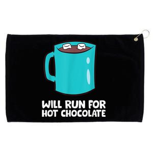 Funny Hot Chocolate Lover Will Run For Hot Chocolate Grommeted Golf Towel