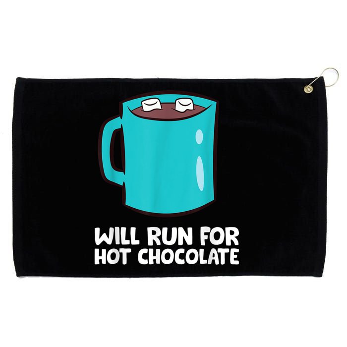 Funny Hot Chocolate Lover Will Run For Hot Chocolate Grommeted Golf Towel