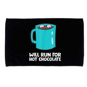 Funny Hot Chocolate Lover Will Run For Hot Chocolate Microfiber Hand Towel