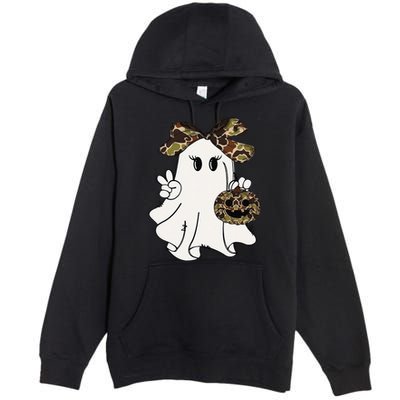 Funny Halloween Camouflage Camo Ghost Hello Hunting Season Gift Premium Pullover Hoodie
