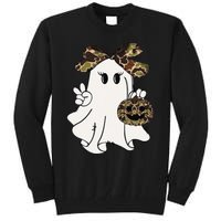 Funny Halloween Camouflage Camo Ghost Hello Hunting Season Gift Tall Sweatshirt