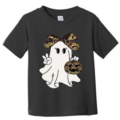 Funny Halloween Camouflage Camo Ghost Hello Hunting Season Gift Toddler T-Shirt