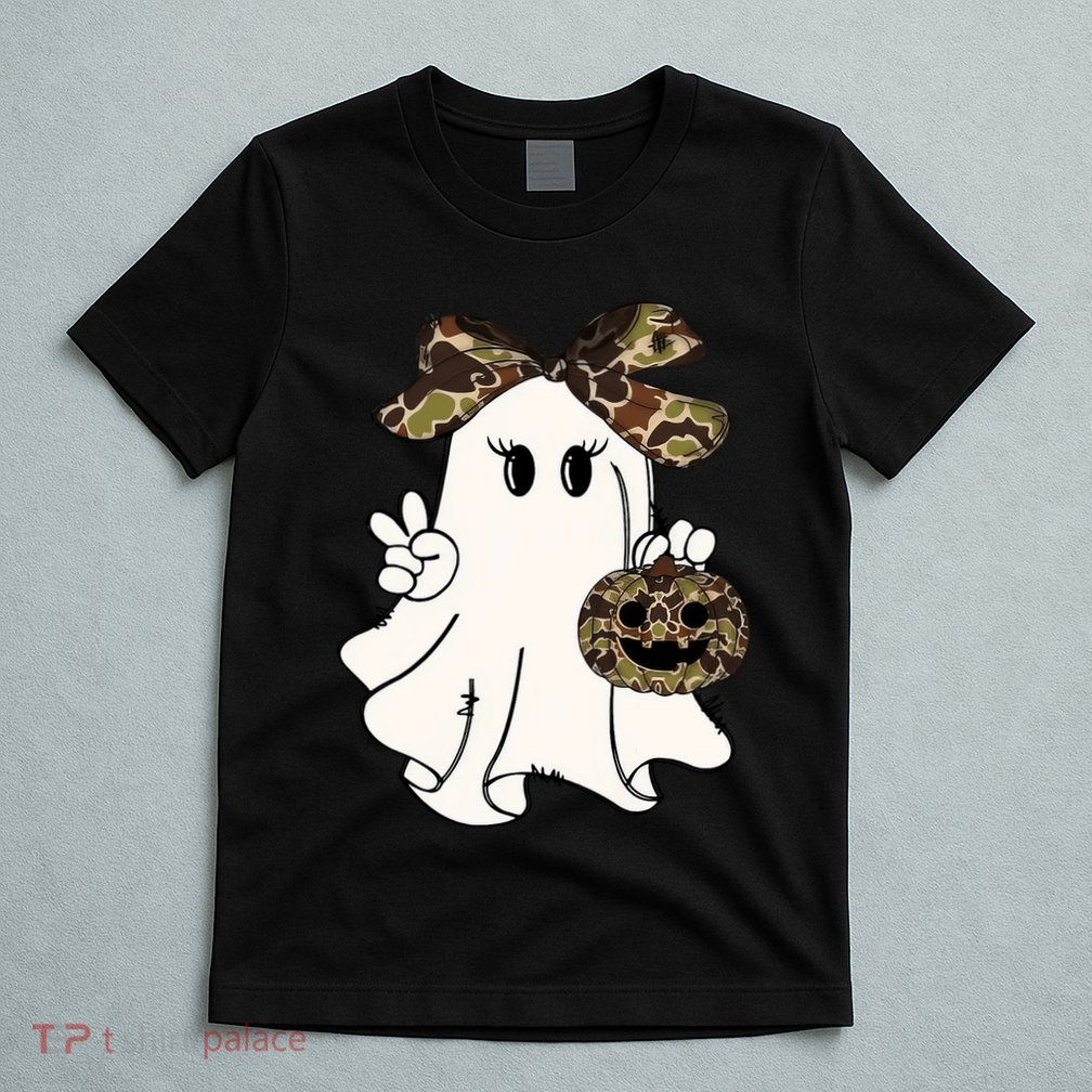 Funny Halloween Camouflage Camo Ghost Hello Hunting Season T-Shirt